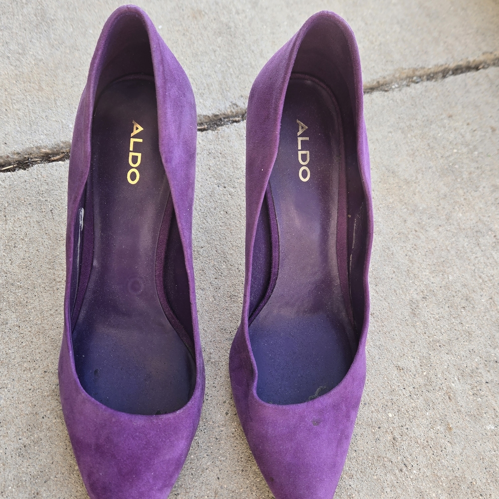 Aldo Purple Suede Heels
